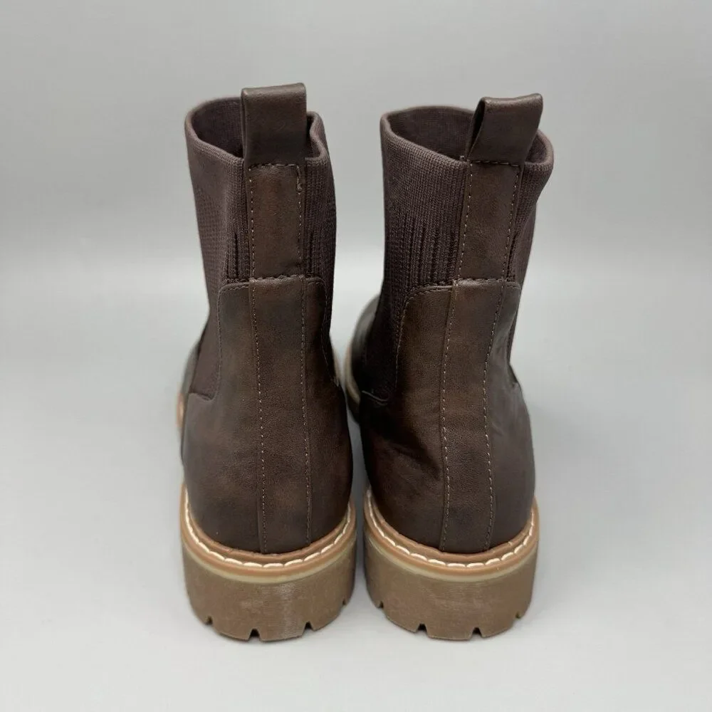 Corkys Cabin Fever Round Toe Chelsea Pull On  Womens Brown Casual Boots Size 11
